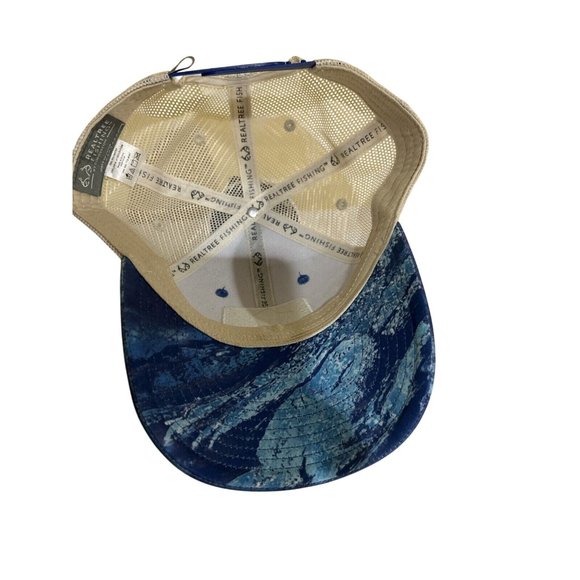 Memphis Tigers Colosseum Blue Mesh Fishing Real Tree Trucker Patch SnapBack Hat - Picture 8 of 10